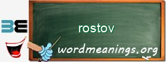 WordMeaning blackboard for rostov